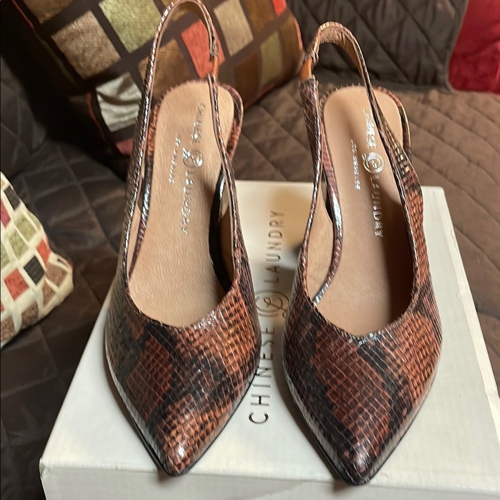 Chinese Laundry Brown Slingback Heels